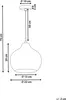 BELIANI Lampa wisząca szklany klosz oświetlenie do salonu Podgląd zdjęcia produktu 3