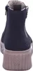 The back view of a blue Chelsea boot with a thick, ribbed sole. Anteprima dell’immagine prodotto
