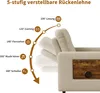 UnboxG Schlafsofa für 1 Person, beige, Chenille-Stoff, Produktbild-Vorschau 7