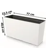 Květinový truhlík s vložkou na rostliny Plast 77x40 cm Bílá Náhled obrázku produktu 3