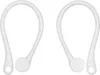 Two white ear hooks for headphones, labeled 'L' and 'R'. Anteprima dell’immagine prodotto