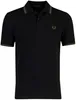 Fred Perry Poloshirt schwarz normale Passform 2 Knöpfe Produktbild-Vorschau 1