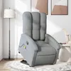 vidaXL Fauteuil de massage avec releveur Gris clair Tissu Voir les images du produit 2