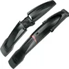Two black bicycle fenders are displayed against a white background. Produktbild-Vorschau