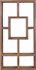 A wooden shelf unit with a geometric design. Podgląd zdjęcia produktu