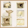 Katzenbaum PawHut 74 cm mit Höhle, Spielball, Beige, Produktbild-Vorschau 4