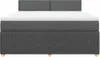 vidaXL Boxspringbed met matras, donkergrijs, 180x200 cm, Productafbeelding-voorbeeld 6