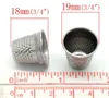 10 Fingerhüte Silberfarben 19 x 18mm Produktbild-Vorschau 2