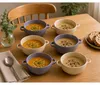 6x Biko Suppentassen mit Henkeln 650ml Keramik Vanille Grau Produktbild-Vorschau 3