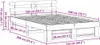 vidaXL Bettrahmen mit Kopfteil Braun 150 x 200 cm Massives Produktbild-Vorschau 8