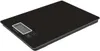 A black digital kitchen scale with an LCD screen, shown at an angle on a white background. Produktbild-Vorschau
