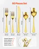 VEVOR 60 tlg. Besteckset in Gold aus lebensmittelechtem Produktbild-Vorschau 2