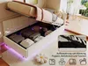 Letto con boxspring INONEFT, 90x200 cm, con LED e USB, Anteprima dell’immagine prodotto 7
