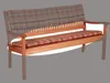 Cuscino Doppler per panca da giardino 3 posti 150x45cm Des. Anteprima dell’immagine prodotto 3