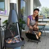 relaxdays Kaminholzkorb 40,0 l schwarz 43,5 x 32,0 x 32,0 Produktbild-Vorschau 5