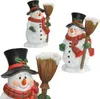 Dekofigur Gartenfigur Schneemann mit Besen Produktbild-Vorschau 6