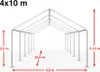 TOOLPORT Tente de réception 4x10 m pavillon Blanc bâche PE Voir les images du produit 5