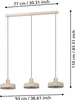 Pendelleuchte 'Valdiola' sandfarben/messing geb. Produktbild-Vorschau 3