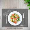 itenga Platzset Tischset "Schön dass du da bist" taubengrau Produktbild-Vorschau 2