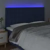 vidaXL LED Kopfteil Blau 180x5x118/128 cm Stoff Produktbild-Vorschau 3