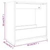 vidaXL Tavolino marrone effetto rovere 50x26x50 cm Anteprima dell’immagine prodotto 7