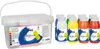 A set of KREUL acrylic paint bottles and a large container of paint. Anteprima dell’immagine prodotto