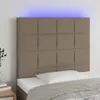 The Living Store LED Kopfteil Taupe 100x5x118/128 cm Stoff Produktbild-Vorschau 1