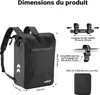 Wiltec Sacoche sac à dos étanche pour porte-bagages noire – Voir les images du produit 3