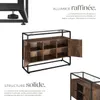 Buffet Oldham 100 x 38 x 80,5 cm - Bois foncé industriel, Voir les images du produit 3