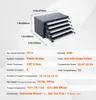 A diagram showing the dimensions and specifications of a drill bit organizer. Podgląd zdjęcia produktu