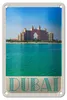 Blechschild Reise 12x18cm Dubai Strand Meer Moschee Sonne Produktbild-Vorschau 1