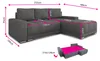 Ecksofa Pavo mit Schlaffunktion und Bettkasten - L-Form Produktbild-Vorschau 5