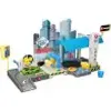 A toy car wash playset with miniature buildings and cars. Anteprima dell’immagine prodotto