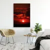 Leinwandbild roter sonnenuntergang 70x100 cm Feeby rot Produktbild-Vorschau 2