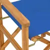 Chaise de pluie pliante bleu teck massif Voir les images du produit 7