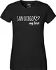 Huuraa Damen T-Shirt San Diego my love S Black Bio Produktbild-Vorschau 2