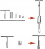 A set of tools for removing dents from a car body, shown with components and assembled examples. Produktbild-Vorschau