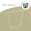 A diagram showing the dimensions of metal table legs, with a small inset image of the legs themselves. Anteprima dell’immagine prodotto
