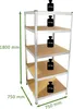 Schwerlastregal 180x75x75cm 875 kg 5 Böden Regal Steckregal Produktbild-Vorschau 2