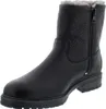 A black winter boot with a zipper on a white background. Produktbild-Vorschau