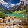 Vlies Fototapete Berge Alpen See Landschaft (254x184 cm - Produktbild-Vorschau 2
