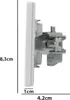 Side view of a white electrical outlet with dimensions indicated. Anteprima dell’immagine prodotto