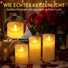 LED Kerzen Echtwachs 3er Set mit Fernbedienung Timer Produktbild-Vorschau 6