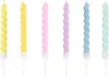 Candele Tortine Spirale Colorate 8,5 cm - Set di 6 Anteprima dell’immagine prodotto 1