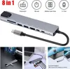 USB C Hub 8 in 1 Adapter HDMI 4K USB 3.0 Micro SD RJ45 Produktbild-Vorschau 1