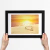 Bild 30x20 MDF-Rahmen, Wandkunst Herz auf Sand Produktbild-Vorschau 3