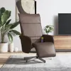 vidaXL Massagesessel mit Fußteil Braun Kunstleder Produktbild-Vorschau 2