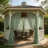 Lot de 2 rideaux vintage en voile transparent à fleurs en Voir les images du produit 6