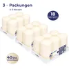 Horeca Candles Stumpenkerzen Elfenbein 18 Stück – Ø 6x12 cm Produktbild-Vorschau 1