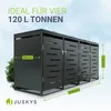 Juskys Mülltonnenbox Arel 4er - Metall Gartenbox - Produktbild-Vorschau 5